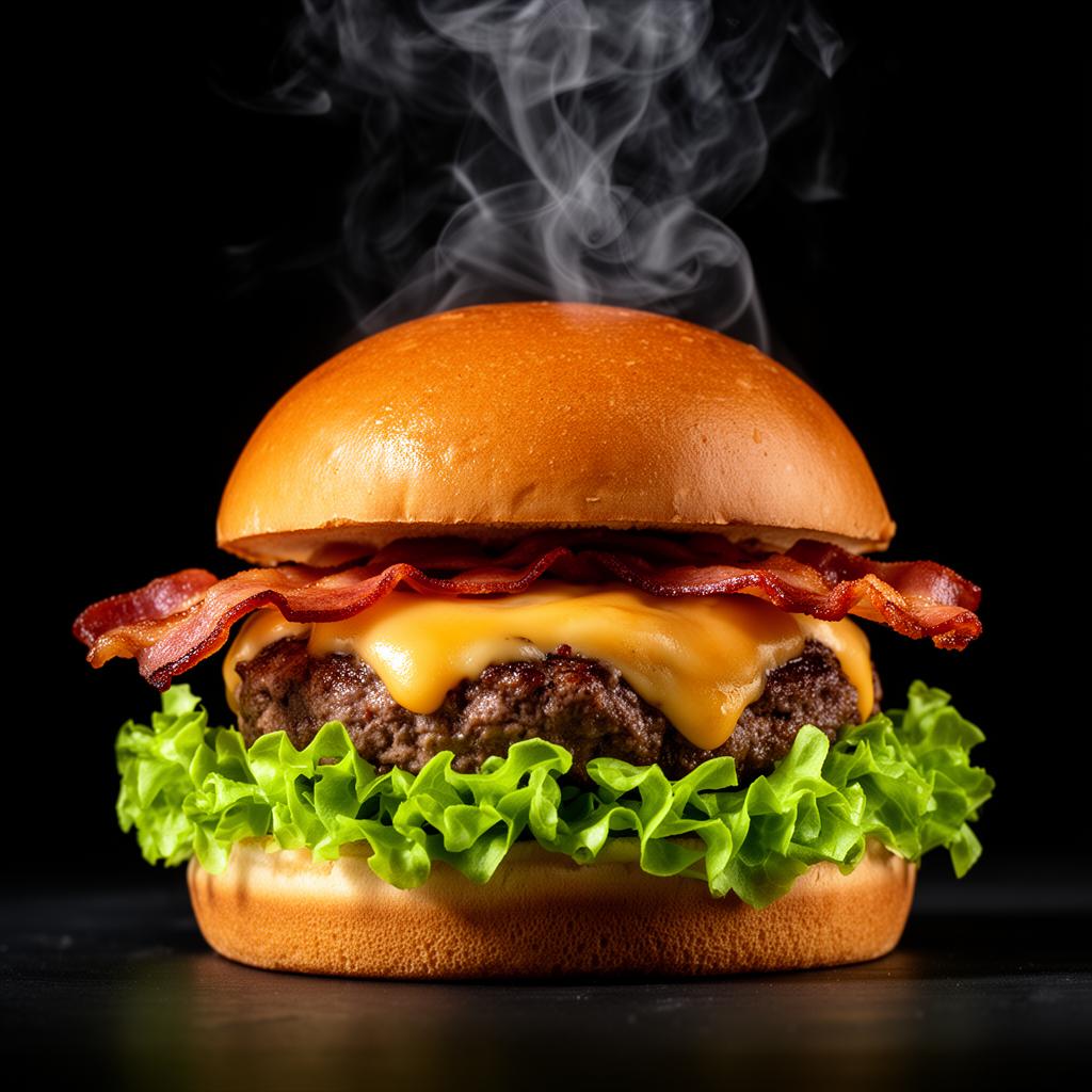 Hambúrguer profissional com IA